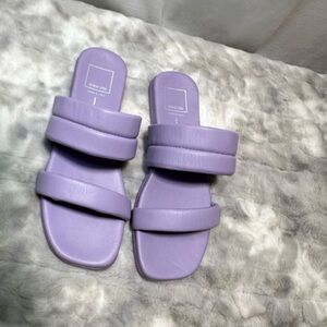 Dolce Vita Womens Adore Puffy Band Purple Slide Sandals  Size 7